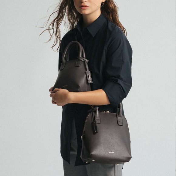 NWT Matt & Nat Gessi Small Satchel, Charcoal, Limited Edition - Picture 15 of 16